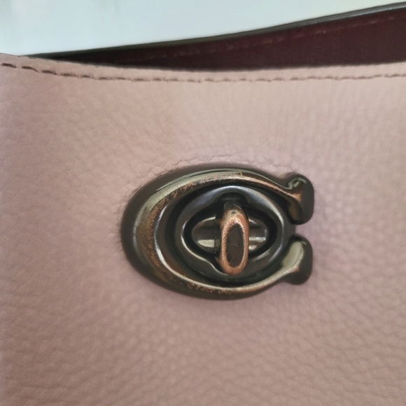 COACH 💜 Willow shoulder bag in ice purple colorblock purse C2590 - Picture 9 of 16